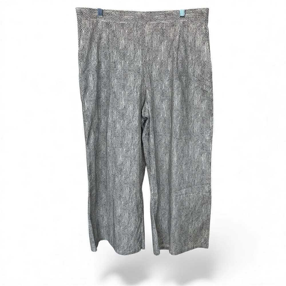 Eileen Fisher Gray Chainette Crop‎ Pants L